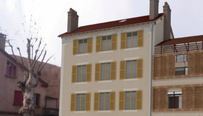 A Courpière, un ancien bâtiment transformé en logements.