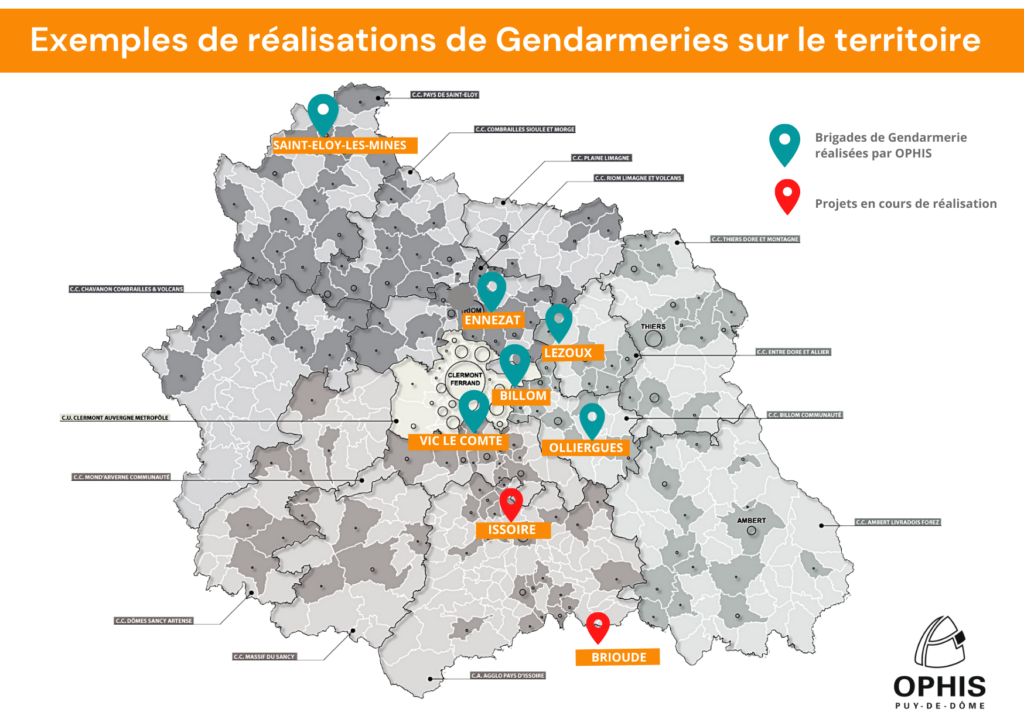 Carte gendarmeries